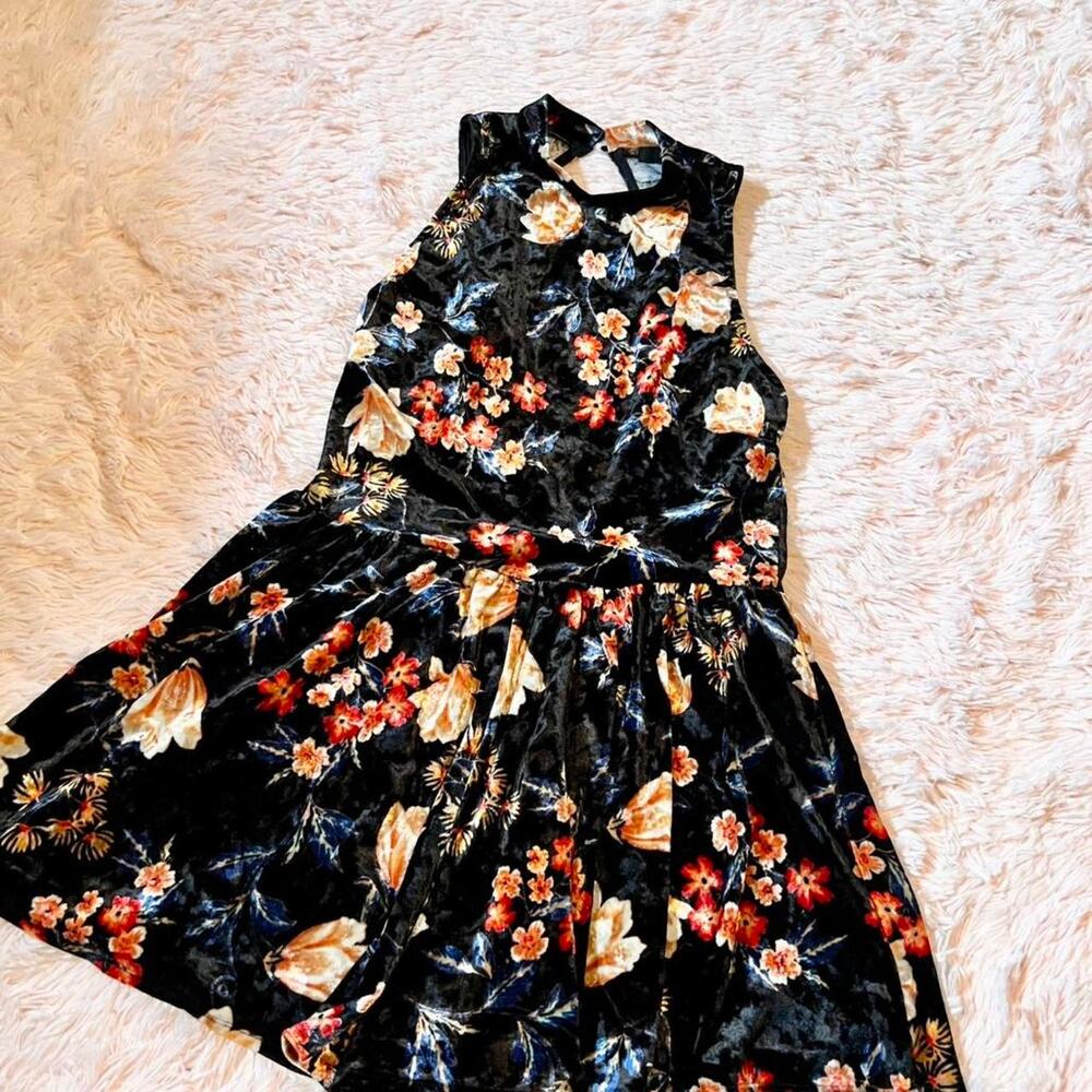 Velvet Floral Dark Fairy Whimsygoth Academia Celestial Festival High Neck Romper